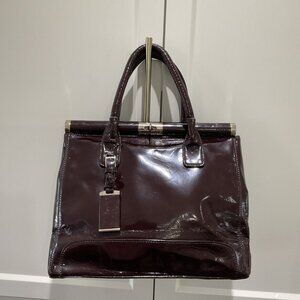 Le Chateau - Patent Leather Burgundy Handbag